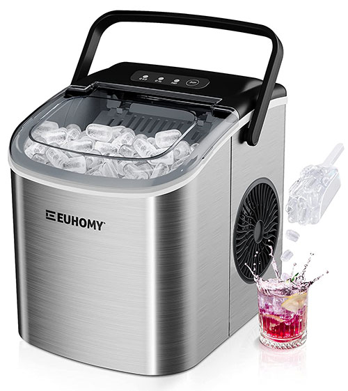 EUHOMY Countertop Ice Maker Machine